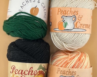 1 skein Peaches and Crème worsted cotton 6 colors available