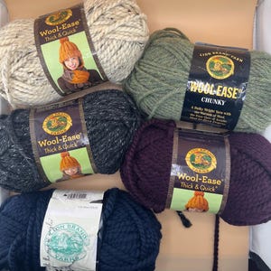 Lion Brand Wool-Ease Thick and Quick bulky weight discontinued 10 colors
