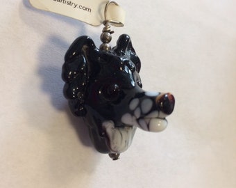 Glass Dog Pendant