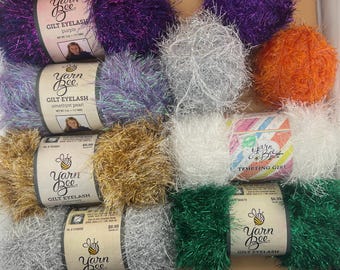 Yarn Bee Gilt Eyelash 5 colors available hard to find  3 ounce
