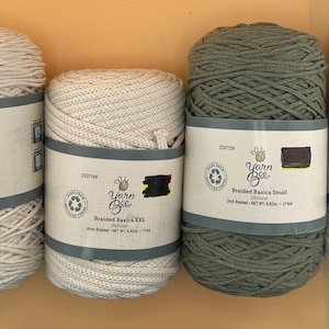 ヤーンビーブレイデッドベーシック1玉 4種類のバリエーション 8オンス コットン ポリエステル