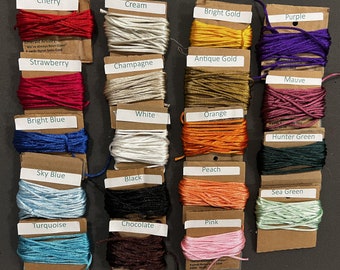 Queue de rat en cordon satiné 19 couleurs 2 mm - Paquets de 6 yards