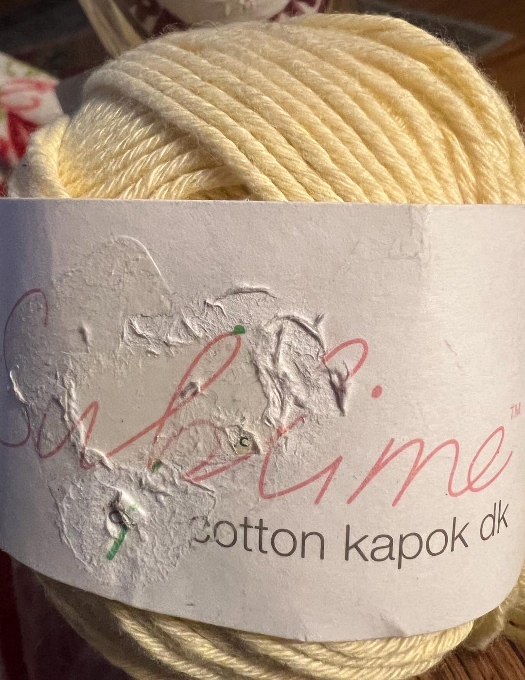 Cjot 1 Ball Sublime Cotton Kapok 50 Grams Color 152 Mashed Banana DK - Etsy