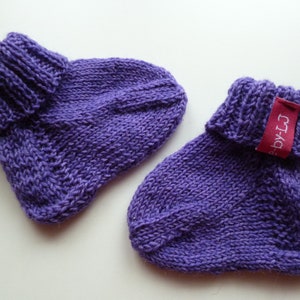 Hand knitted children&#39;s baby chicks ~ Gr. 16/17 ~ 0-4 months ~ socks ~ socks ~ wool socks