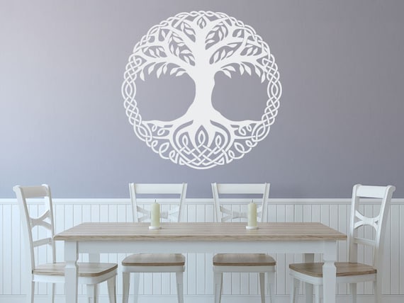 wandtattoo aufkleber baum des lebens yggdrasil | etsy