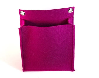 Filz-Wandtasche,  Wandutensilo in magenta-pink groß