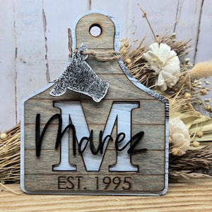Personalized Cow Tag, Decorative Board, cow, cow decor, decorative cow tag, personalized decorative board, wedding gift, anniversary gift