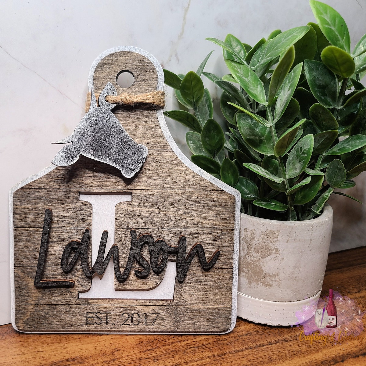 Personalized Cow Tag, Decorative Board, Cow Decor, Personalized Cow Decor, Western Decor, Western Decorations, Farmhouse Decorations