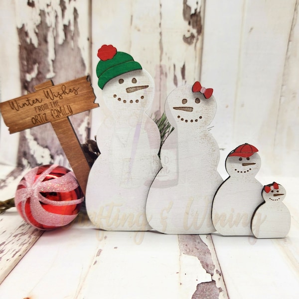 Personalized Snowman Family, Snowman Decor, Personalized Christmas Gift, Snowman, Snowman Family, Personalized Gifts, Family Ornament