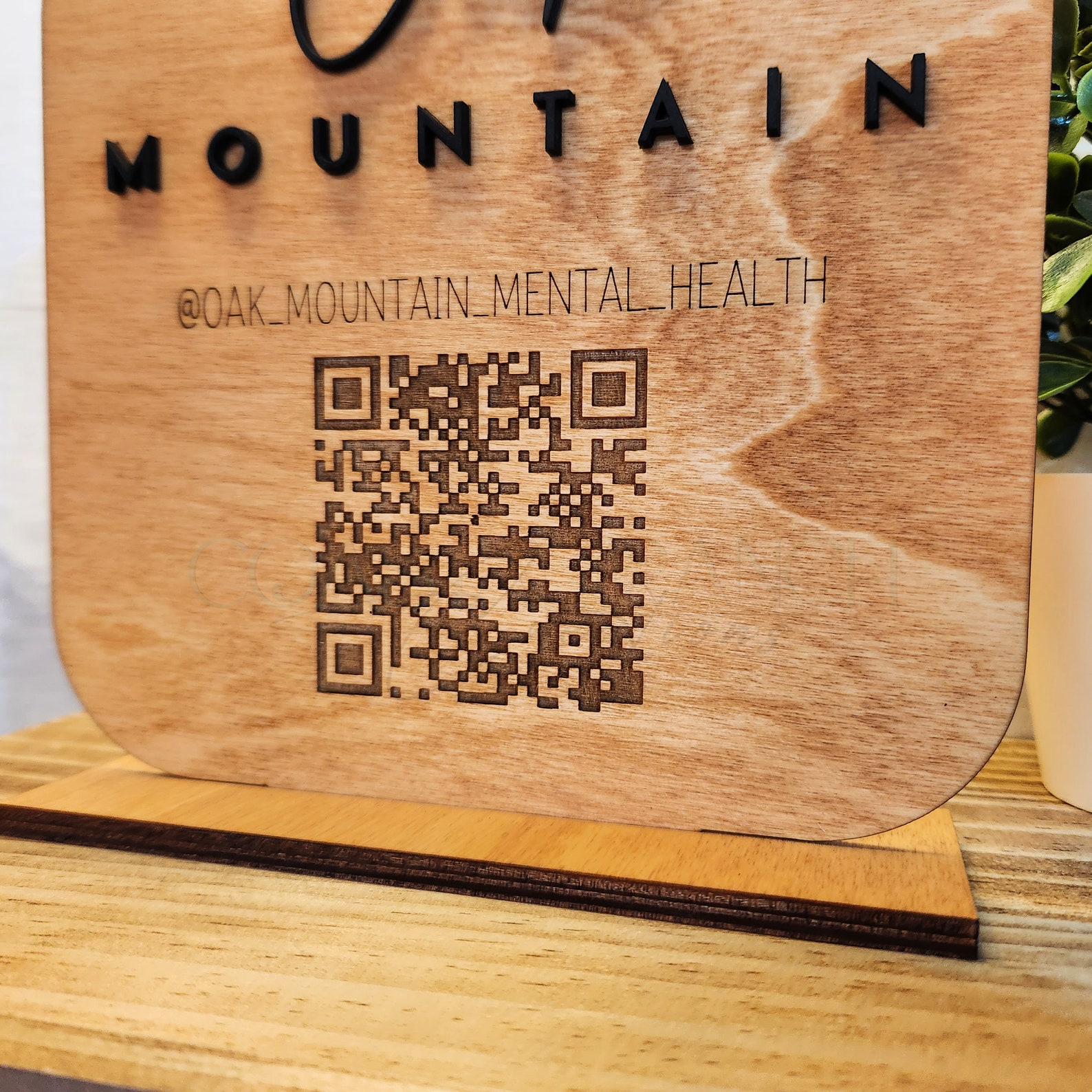 Logo and QR Code Tabletop Sign, Logo Sign, QR Code Sign, Craft Booth ...