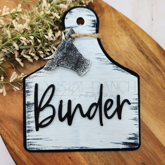 Personalized Cow Tag, Farmhouse Western Decor