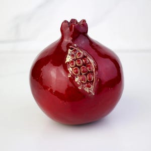 Pomegranate cracked style handmade, ceramic, ceramic pomegranate , crack pomegranate, ceramics and pottery