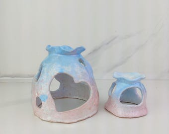 Aquarium Decoration, Betta Fish Cave, Small Aquarium Decor, Fish Tank Decorations, ceramic decor, Ceramics and Pottery, Terrarium Miniatures