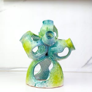 Ceramic Aquarium Coral Decor: Betta Fish Cave, Handmade Pottery