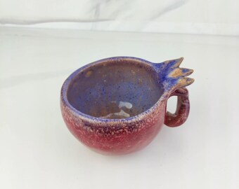Handmade Red Ceramic Coffee Cup: Stoneware Tea Mug