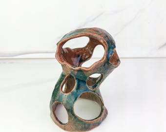 Glazed Ceramic Fish Hide, Modern Aquarium Decor, Tiny Critter House