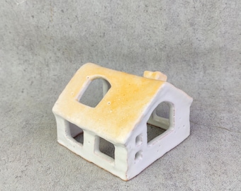Handmade Ceramic Fish House Aquarium Hideaway, Small Fish Safe Decor