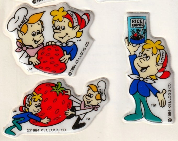 Puffed Rice Sticker 1980s Vintage Puffy Stickers, Rice Krispies Cereal, Snap Crackle Pop ...