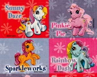 Lot of 7 c 2000s My Little Pony Characters with Hair Toys