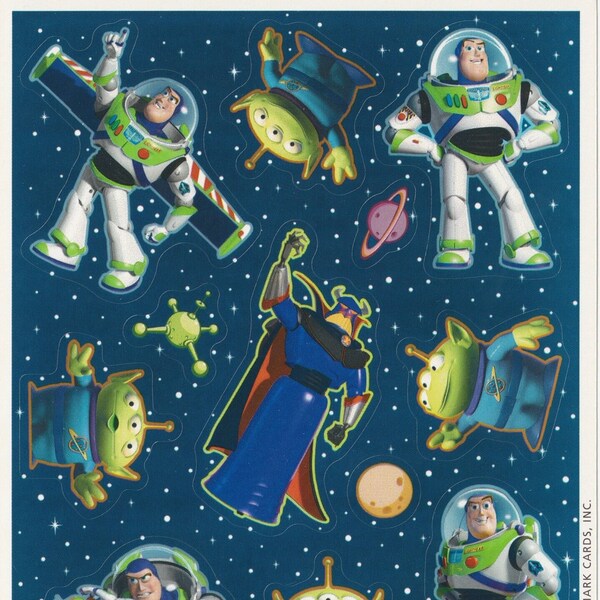Vintage 1980s 1990s 2000s Hallmark Toy Story Sticker Sheet, Disney/Pixar, Hasbro