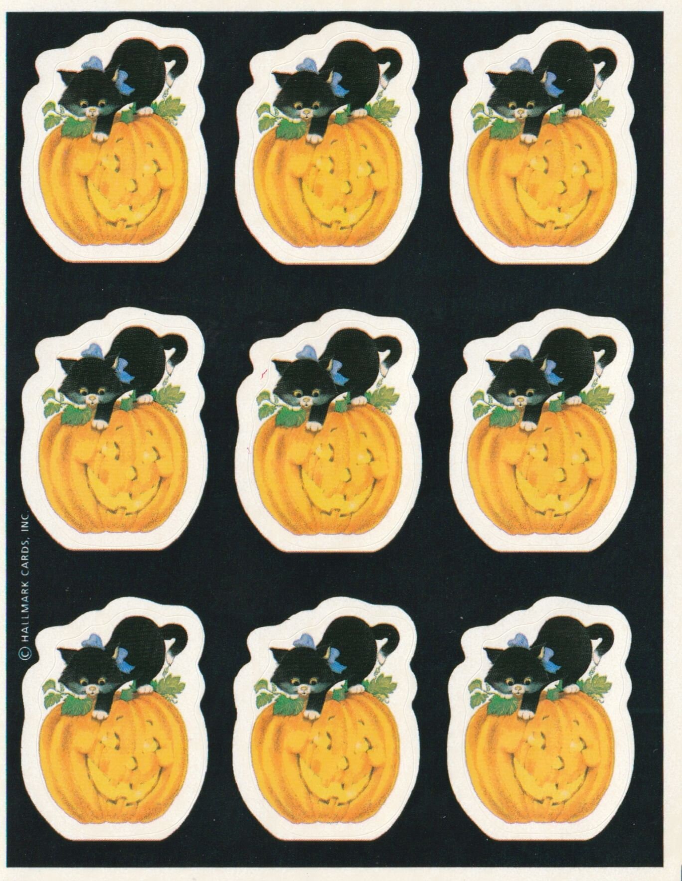 Autocollants Gonflables Vintage Halloween - Marque Hallmark - Années 70s-80s - Collection Precious Moments