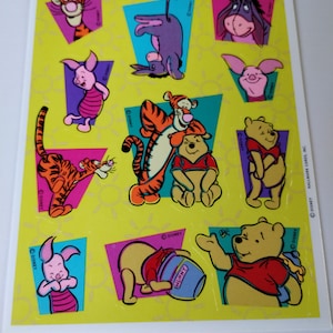 Vintage 1980s 1990s 2000s Hallmark Winnie the Pooh SINGLE Sticker Sheet