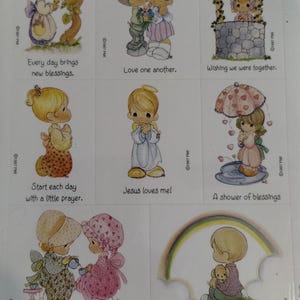 Feuille d'autocollants vintage des années 80, des années 90, des moments précieux du printemps, chaque jour apporte de nouvelles bénédictions, nid d'oiseau, vœux de bonheur