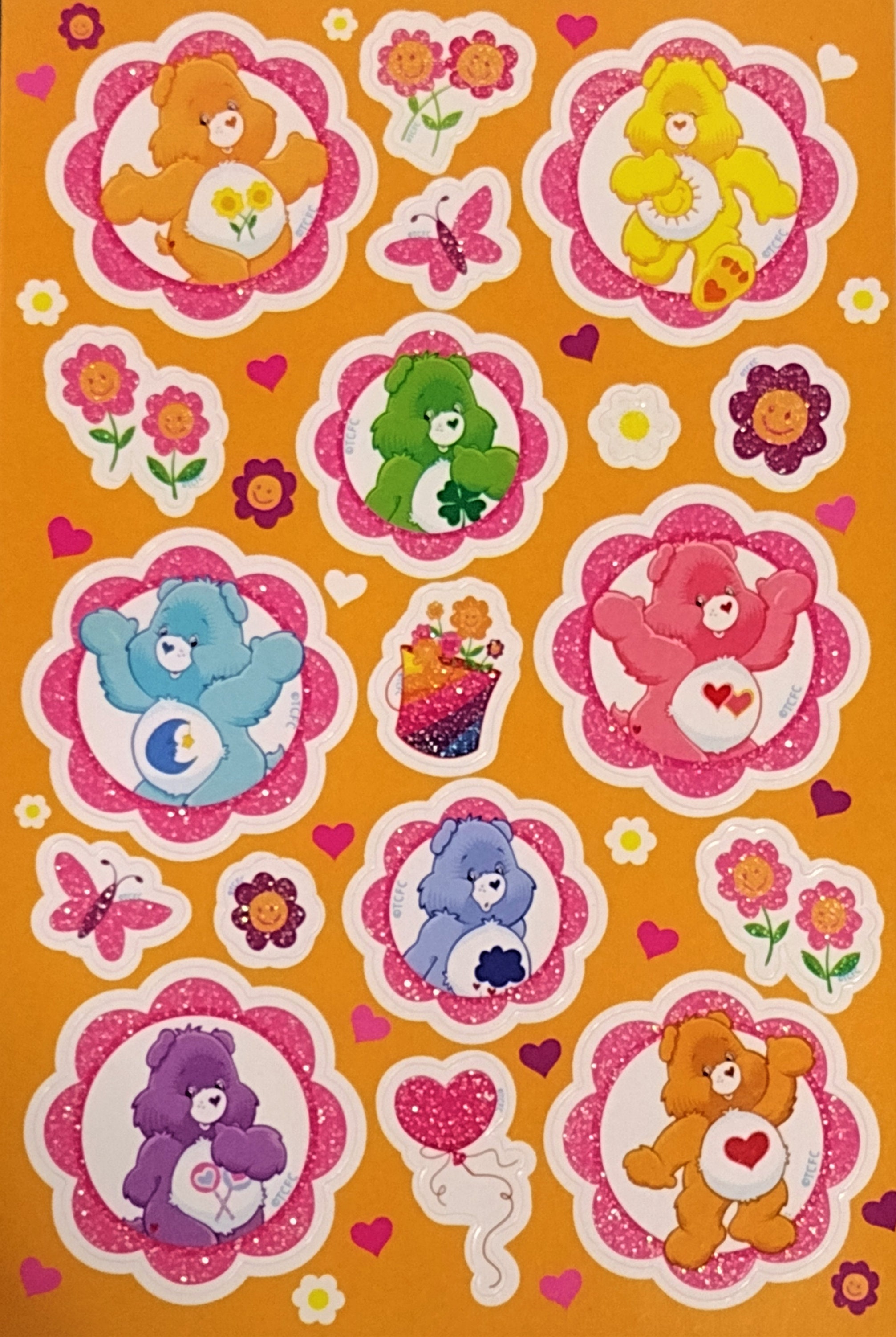 Care Bear Stickers, these are from 2000., Fantastic Plastic Land
