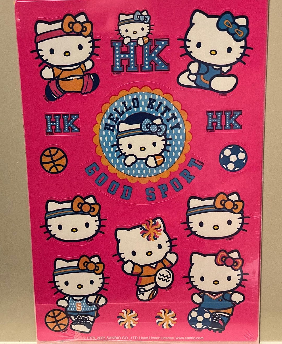 Vintage 2000s Hello Kitty Single (1) Sticker Sheet, Good Sport, Cotton  Candy Scratch and Sniff, Sanrio 2006, Basketball, Cheerleading - Etsy, image size:1080x1317