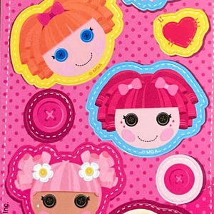 2000s Y2K Lalaloopsy Characters pink Single (1) Sticker Sheet