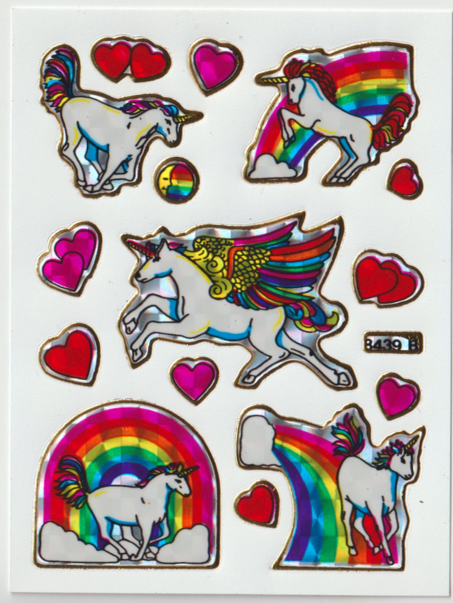 Vintage 1980s 1990s 2000s Kodak Photo Sticker Sheet, Prismatic