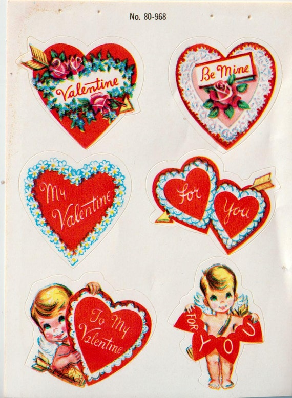 Étiquettes vintage coeur Saint-Valentin, victorien, anges