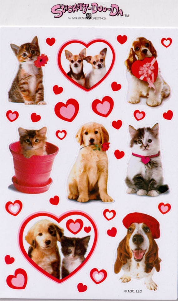 100 Pcs Cat And Dog Stickers For Kids, Cute Stickers For Water Bottle Laptop Scrapbook, Waterproof Cat Dog Mixed Sticker Pack For Girls Boys Women Men - View #2