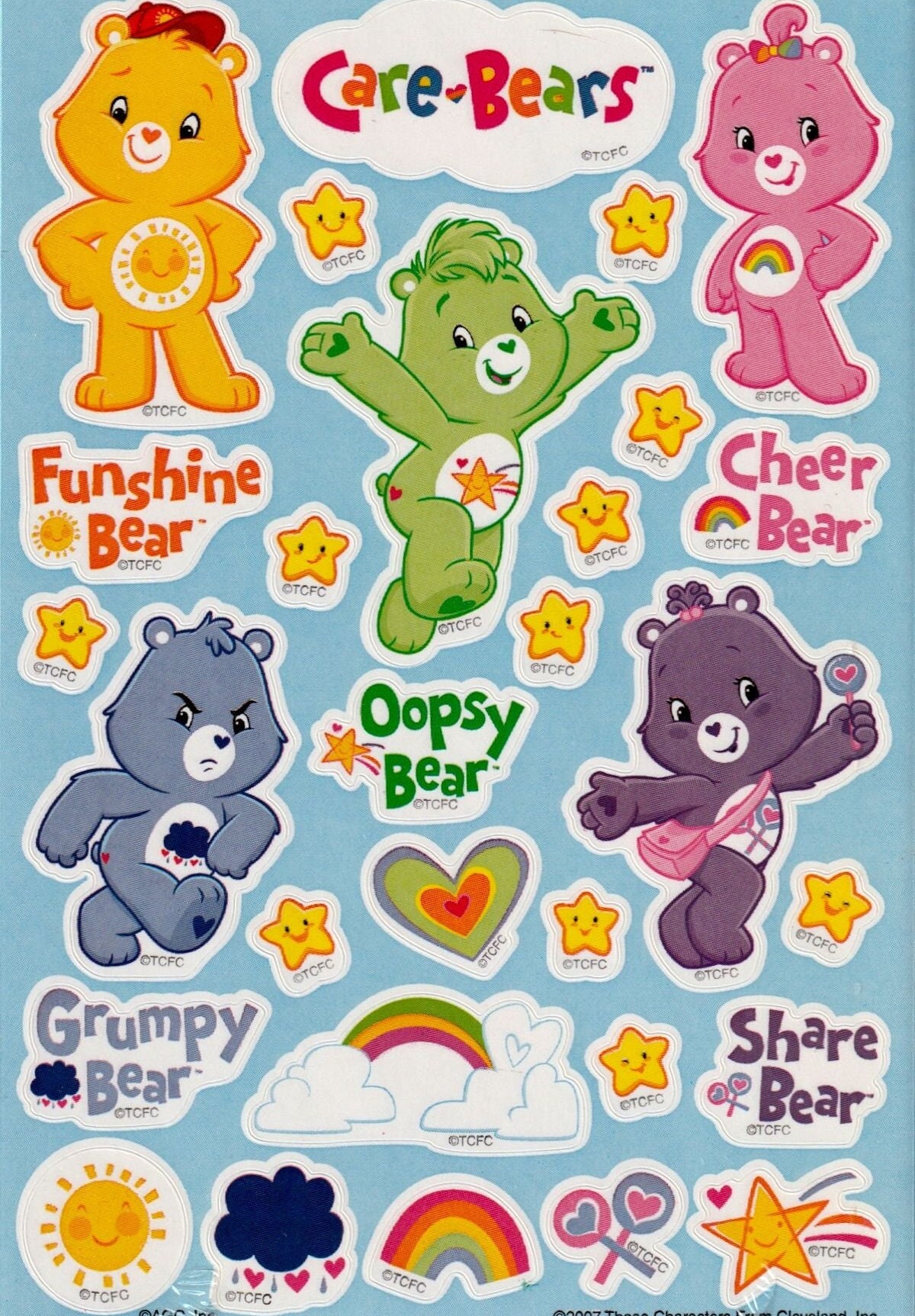 Classic Care Bears Sticker Set