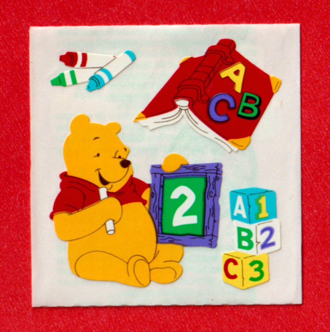 Vintage Sandylion Winnie the Pooh With Crayons and Books, School ...