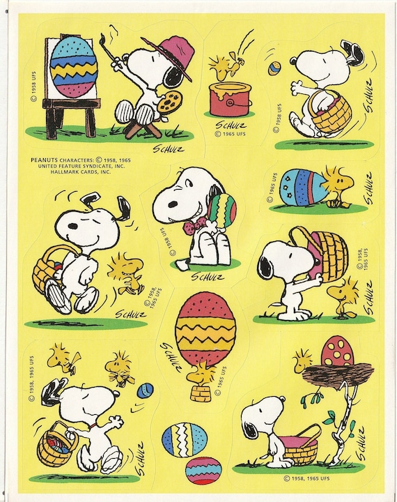 Vintage 1980s 1990s 2000s Hallmark Peanuts Sticker Sheet Vintage 1980s 1990s 2000s Hallmark Peanuts Sticker Sheet