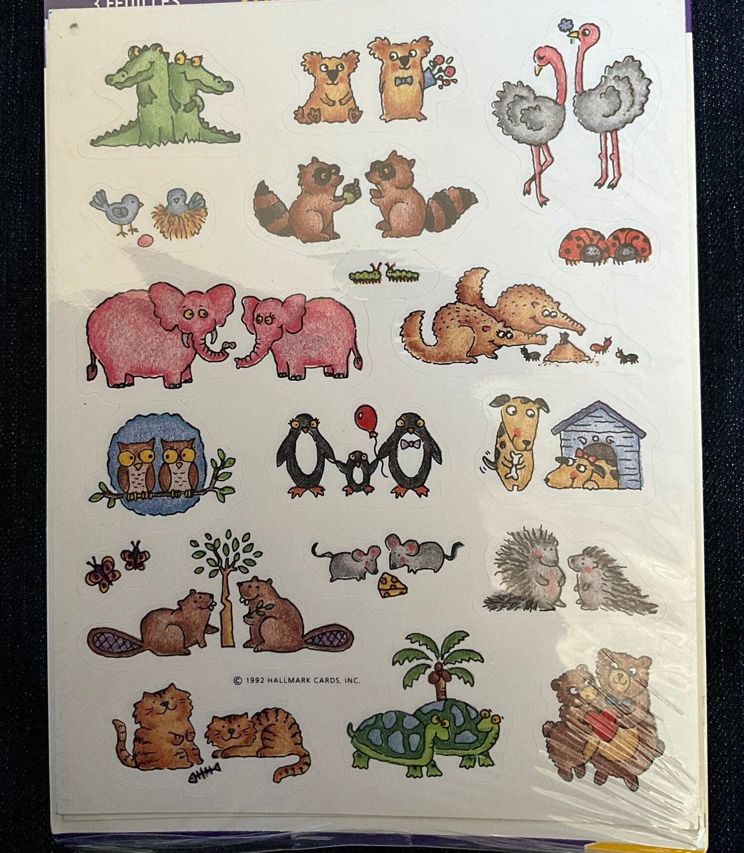 Disney A Wuzzle Carnival Sticker Adventure Book Wuzzles 1985 Hasbro Vintage Rare