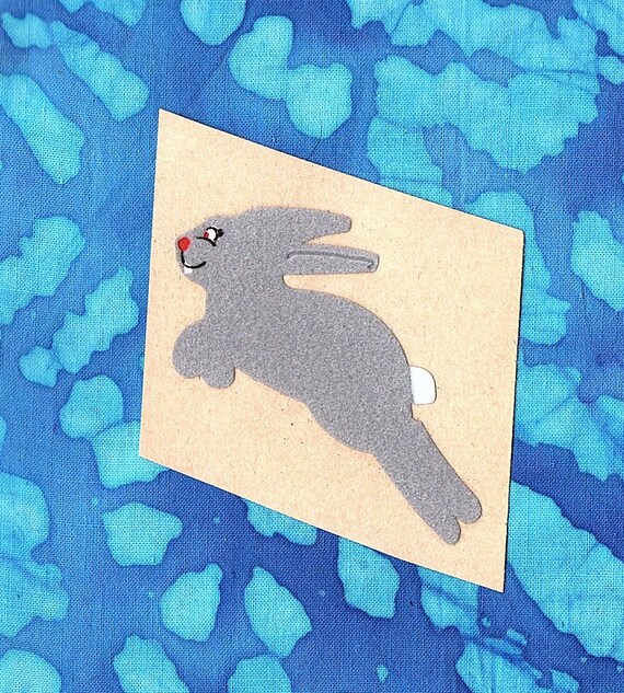 Bunny Rabbit Fuzzy Stickers, Vintage from the 80's. Dated 1981.