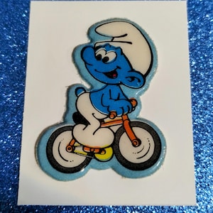 Schtroumpf à bicyclette vintage des années 1980, 1990, 2000, rare et restauré