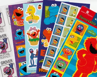 Vintage 1980s 1990s 2000s Sesame Street Sticker Sheets, You choose One Sheet, American Greetings, Hallmark, Etc.