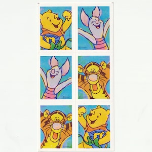 Vintage 1990s Hallmark Winnie the Pooh 1/2 Sheet Sticker Sheet