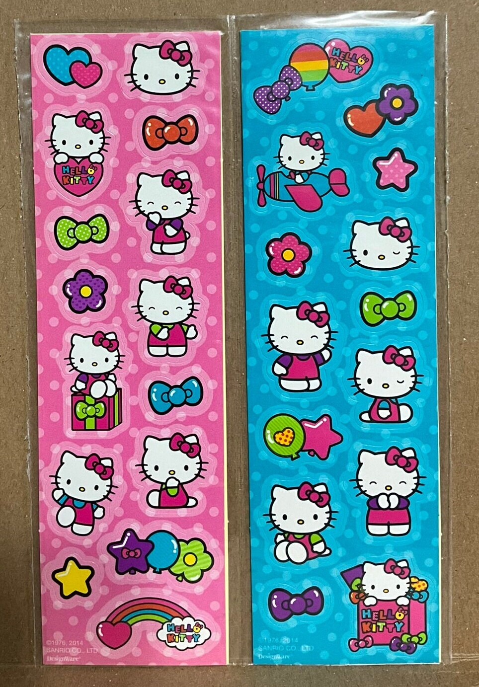 Vintage 1980s 1990s 2000s Hello Kitty Sticker Sheets, Set of Two