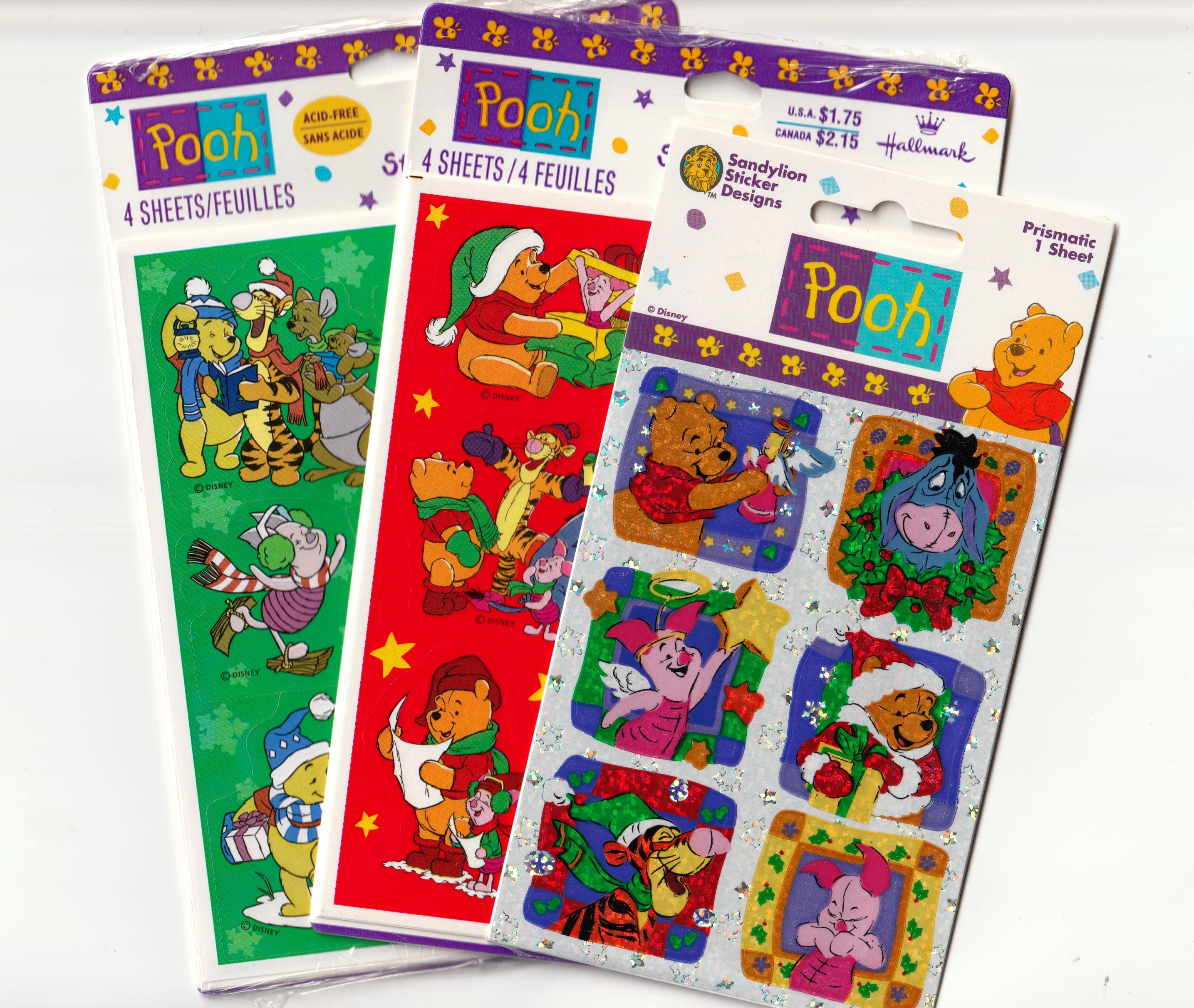 Disney Winnie the Pooh Puffy Stickers Hallmark