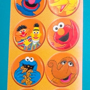 Feuille d'autocollants Sesame Street, Cookie Monster, Elmo, Oscar, Big Bird, Snuffie