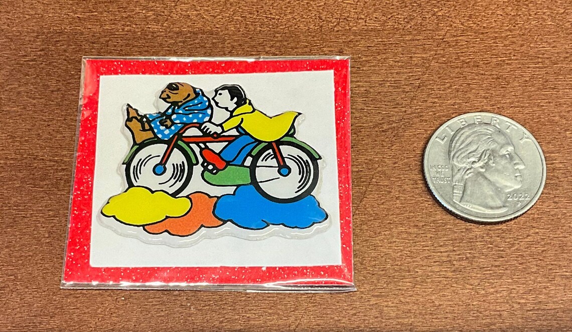 1980s Vintage ET the Extra Terrestrial Puffy Sticker, ET and Elliott ...