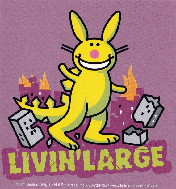Vintage 1980s 1990s 2000s Stickers: Jim Benton's It's Happy Bunny