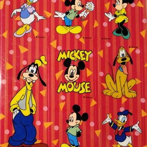 Vintage 1980s 1990s 2000s Gibson Classic Mickey Mouse/Disney Sticker Sheet, Goofy, Daisy Duck, Pluto