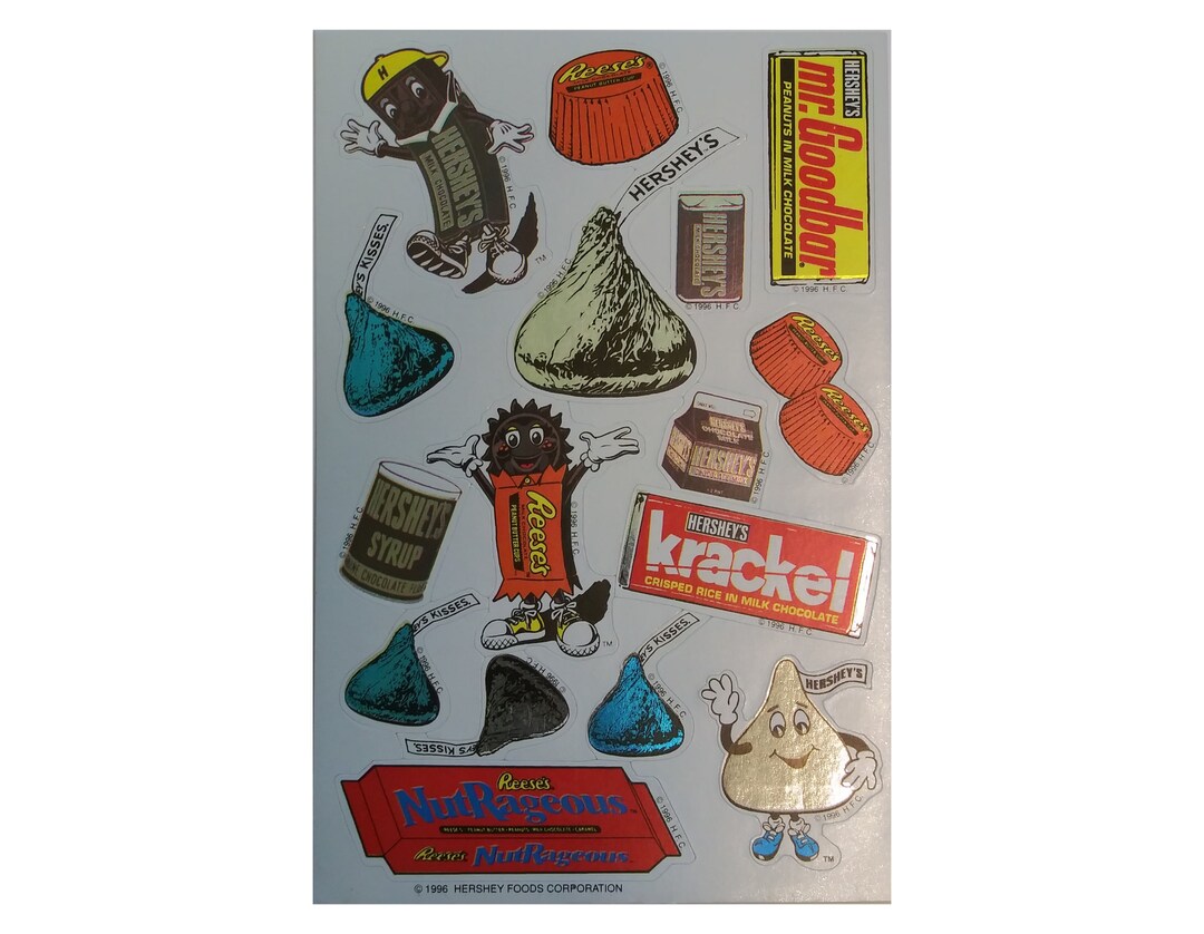 Vintage 1980s 1990s Sticker Sheet by American Greetings: Hershey ...