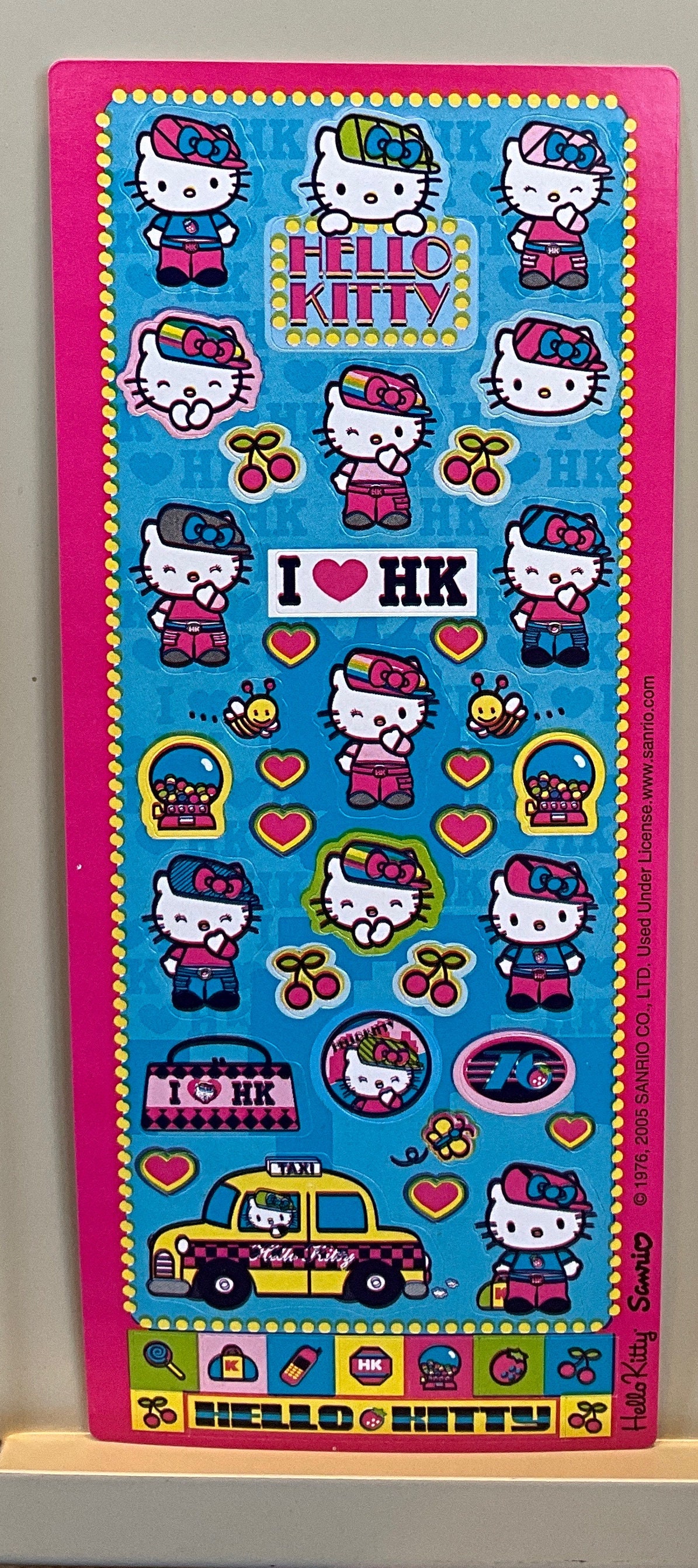 Vintage 1980s 1990s 2000s Hello Kitty Sticker Sheet, Sanrio
