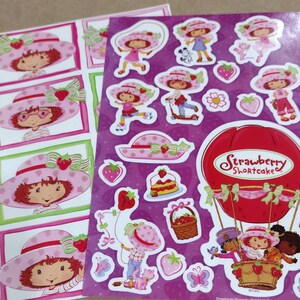 2000s Strawberry Shortcake Vintage Sticker Sheets, Your Choice, Rare - Taken from an Activity Kit *flaw*